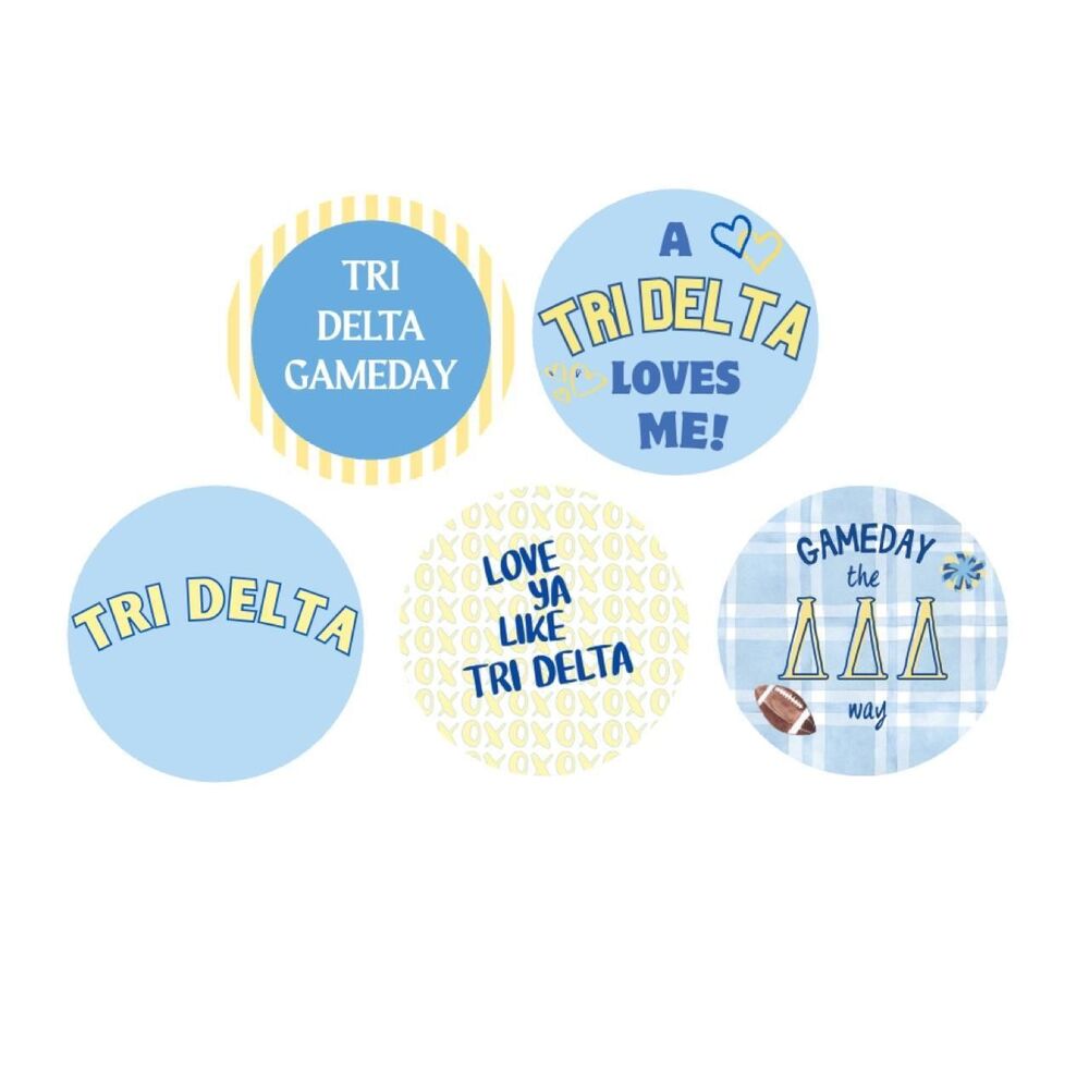tri delta gameday pins